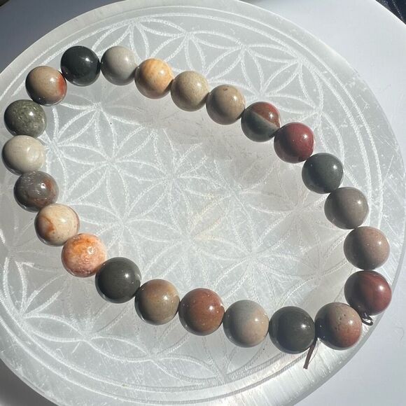 Polychrome‎ Jasper Beaded Bracelet - Picture 6 of 8